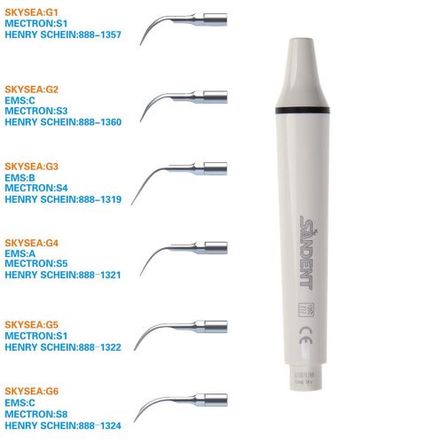 Dental ultrasonic scaler handpiece with 6 scaling tips fit ems woodpecker for sale