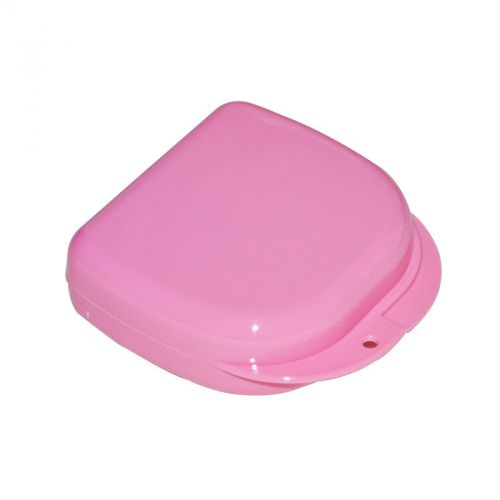 Dental orthodontic retainer denture mouthguard case box pink for sale