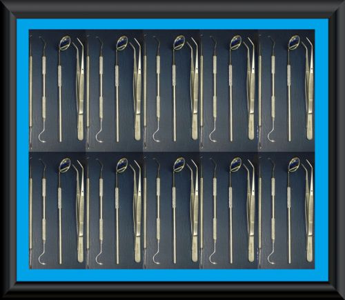 60 instruments basic dental set mirror explorer college plier  stainless steel for sale