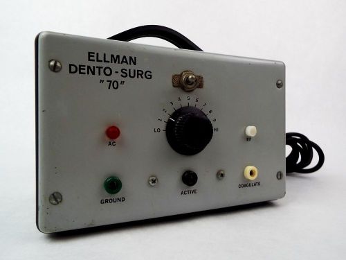 Ellman dento-surg 70 coag monopolar dental electrosurge w/ foot pedal control for sale