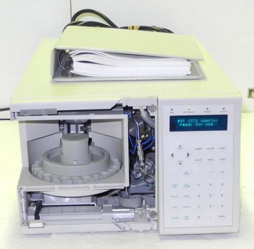 Hewlett packard hp 1050 series autosampler 79855a hplc unit w/ 2 trays &amp; cables for sale