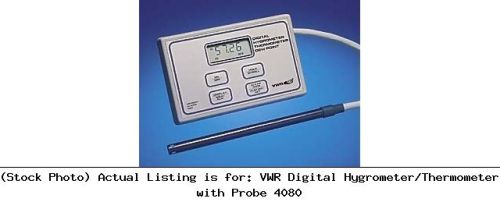 Vwr digital hygrometer/thermometer with probe 4080 labware for sale