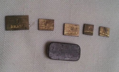 Brass Pharmacy/Apothecary Weights Drams &amp; Scruples