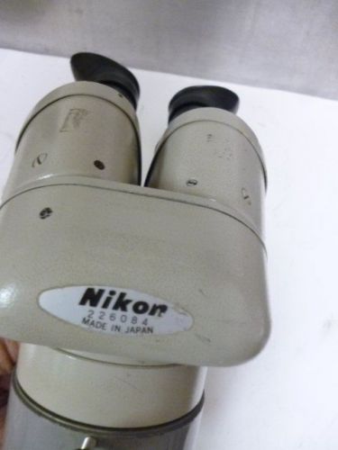 Nikon stereo microscope with two original nikon 10x eyepieces  l131 for sale