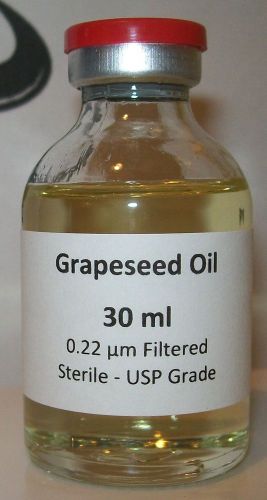 Grapeseed oil   30ml 0.22 µm filtered - sterile - vacuum sealed for sale