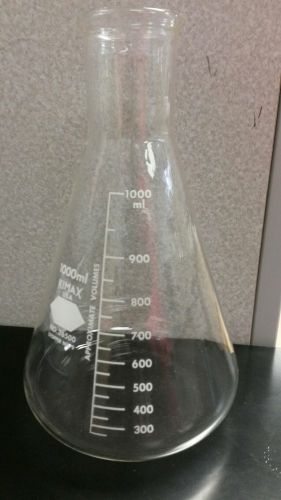 (4) 1000 ml kimax glass flask for sale