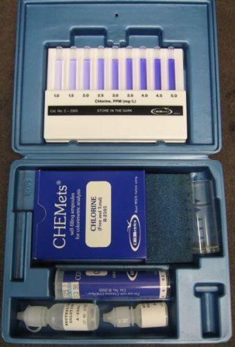 Chemetrics chemets kit k-2505 chlorine test free &amp;total for sale