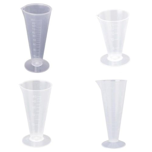 4x graduated beaker measuring cup for kitchen liquid laboratory -25&amp;50&amp;100&amp;500ml for sale