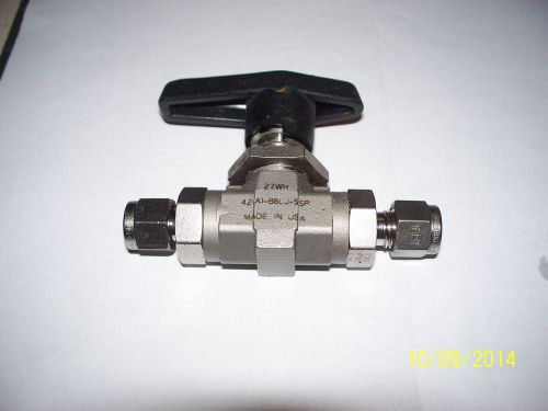 Parker ball valve  1/4&#034; tubing 4z(a)-b6lj-ssp stainless steel b series for sale