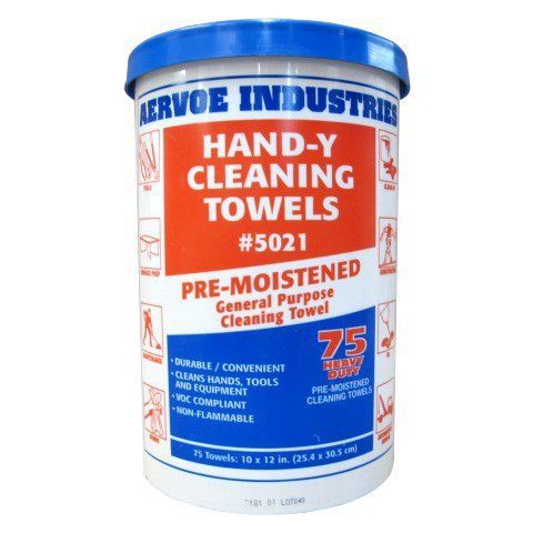 Pre-moistened general purpose cleaning towels (75 wipes) for sale