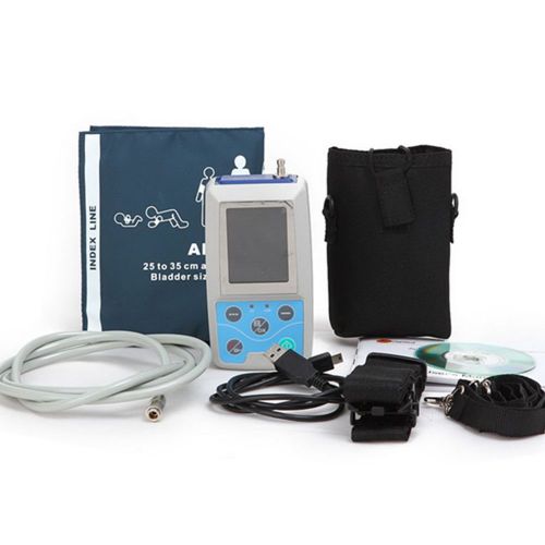 LCD Ambulatory Blood Pressure Monitor ABPM+Automatic 24h BP measurement+3 Cuffs