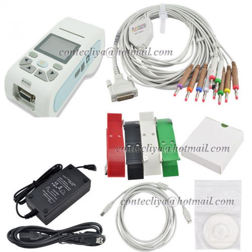 Handheld 2.83’ color LCD,12-lead ECG Display EKG Machine+PC Software+Printer