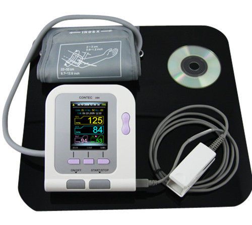 FDA CE Digital Blood Pressure HR/ SPo2/ NIBP+ Free SPO2 Probe