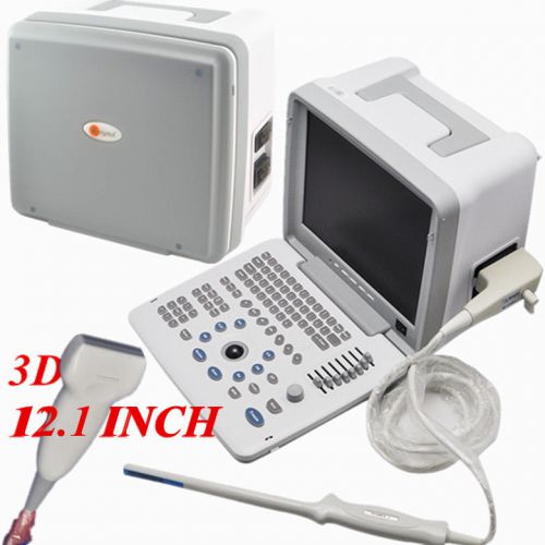 12.1 Inch Full Digital Portable Ultrasound Scanner Linear&amp;Transvaginal 2Probe 3D