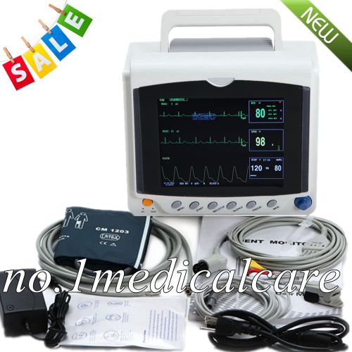 Bid contec cms6000c 4 parameters (ecg, nibp. spo2, pr), icu/ccu patient monitor for sale
