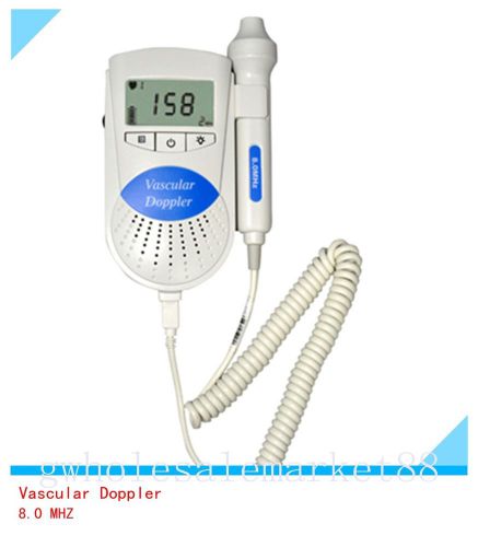FDA new 8.0 MHZ waterproof Probe Vascular Fetal Doppler Monitor safe ship hot CE