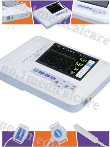 7.0&#034; Touch Screen Ultrasound FHR TOCO Fetal Movement Monitor, 24h monitoring