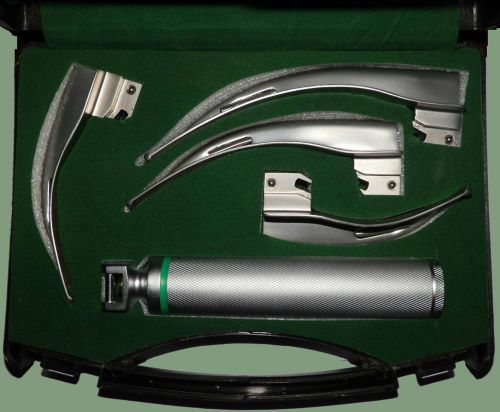 Macintosh Fiber Optic Laryngoscope Set, Free Wrold wide shipping