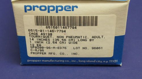 PROPPER Non Pneumatic Tourniquet, Adult, 14&#034; long x 1&#034; wide ~ BOX of 12