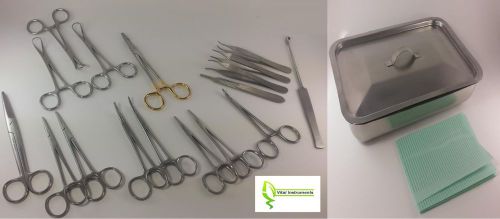 Feline spay pack | 17 instruments+box | german stainless steel ce | veterinary for sale