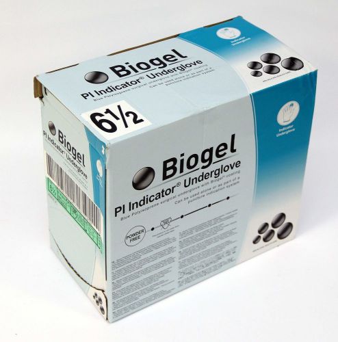 Biogel pi indicator blue palysopren underglove surgical glove sterile size 6 1/2 for sale