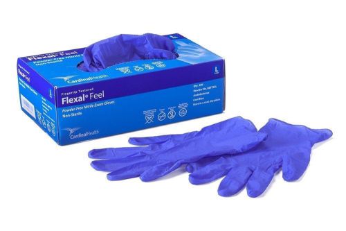 1000/Cs Nitrile Disposable Gloves Powder Free Flexal Feel by Cardinal Health