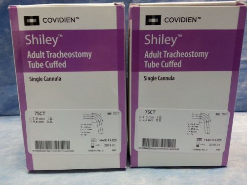 Covidien Shiley Adult Tracheostomy Tube Cuffed 7 mm REF 7SCT Lot of 2 In Date