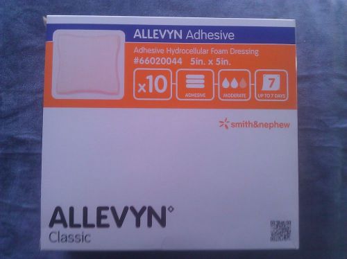 Smith &amp; nephew allevyn hydrocellular adhesive 5&#034;x5&#034; 10/box exp 09/2017 for sale