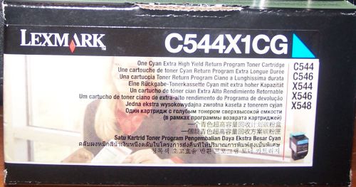 Genuine Lexmark C544X1CG Cyan Toner Cartridge