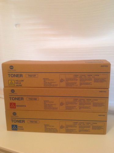 Genuine Konica Minolta Toner Cartridge TN213Y, TN213M, TN213C
