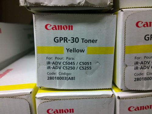 Canon oem genuine toner gpr 30 yellow 2801b003 ab ir advance 5045 5051 5250 5255