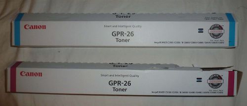 GENUINE Canon GPR-26 Toner Set of 2 C M  GPR26 iR C5058/C6880/C5800/C5068/C6870
