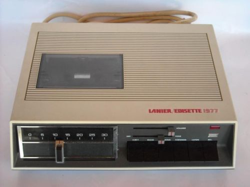 Vintage Lanier Edisette Tape Recorder Dictation Machine