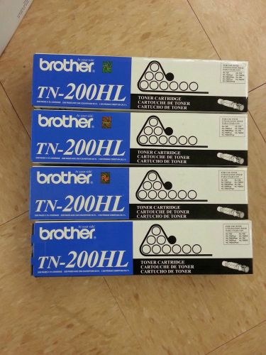 Brother tn-200hl black toner cartridges lot of 4 toners genuine new for sale