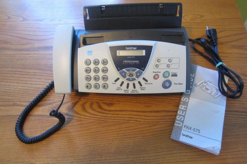 BROTHERS PERSONAL PLAIN PAPER FAX, PHONE &amp; COPIER - FAX-575 - NEW