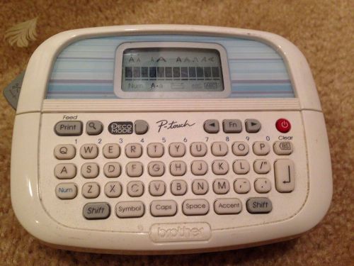 Brother Label Maker Thermal LCD Display White Personal Machine PT-90 Printer