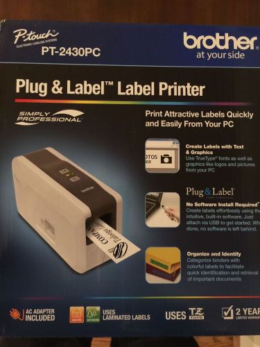 PT-2430PC Brother™ PC-Connectable Label Maker with Auto Cutter (New Unopened)