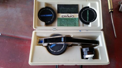 DYMO 1500 Series model 1550 Deluxe Tapewriter Kit with wheels and tapes