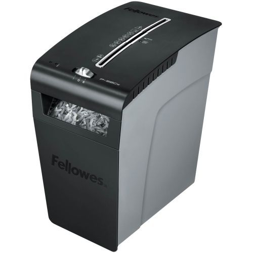 Fellowes 3225901 shredder cross cut 9-1/2&#034; x14-3/4&#034; x16&#034;  9-sheet cap black for sale