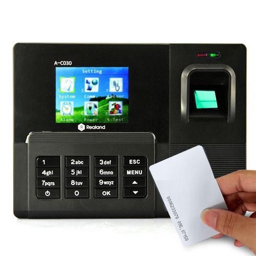 Realand a-c030 tft fingerprint time attendance clock employee payroll recorder for sale