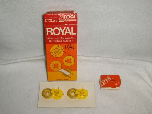 Lot 3 new unused vintage lift off tapes 1 genuine ibm1136433 &amp; 2 royal electroni for sale