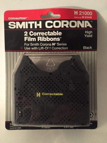 2 Pack Smith Corona H 21000 Correctable Film Ribbons  (5/16&#034; x 510&#039; ea) Black