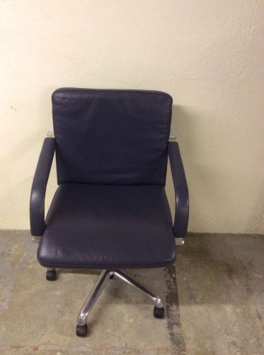 Connection blue leather executive meeting chair for sale