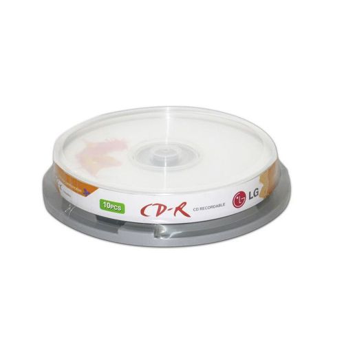 10pcs lg blank cd-r cdr recordable media disc photo 700mb 80min 52x with case for sale
