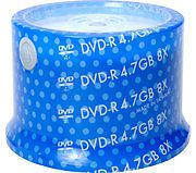 500 Spin-X PRODISC DVD-R,8X,4.7GB, WHITE INKJET HUB PRINT, 47DR8-WIH50C
