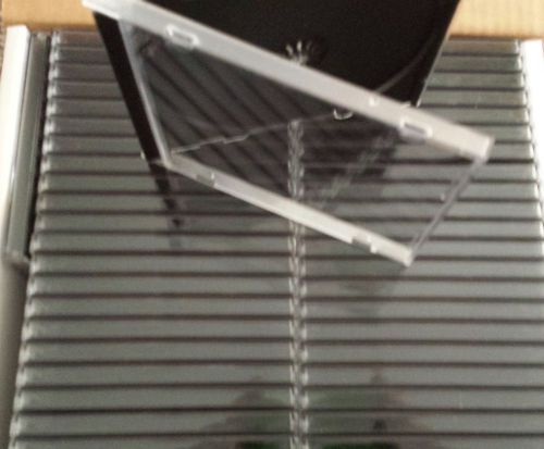 10.4 mm Standard Black 1 Discs CD Jewel Case - 44 Pack BRAND NEW