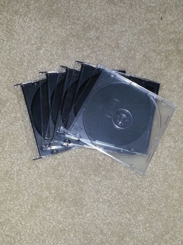 5 Slim Clear Jewel CD Cases 1/4&#034; Plastic MINT CONDITION