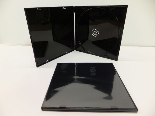 200 single slim poly cd dvd jewel case, black w/sleeve for sale