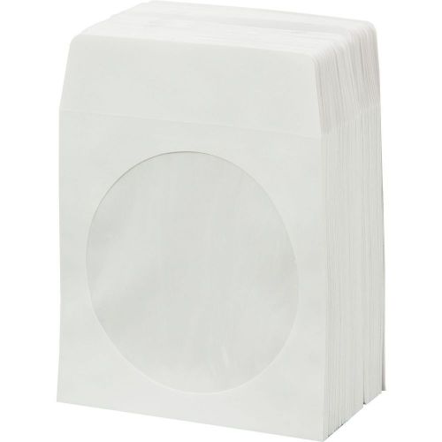 BestDuplicator White Cd/dvd Paper Sleeves Envelopes  and Clear Window 100p