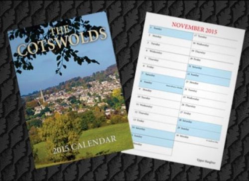 2015 MINI WALL CALENDAR - ROMANCE OF THE COTSWOLDS - 21 by 15 cms